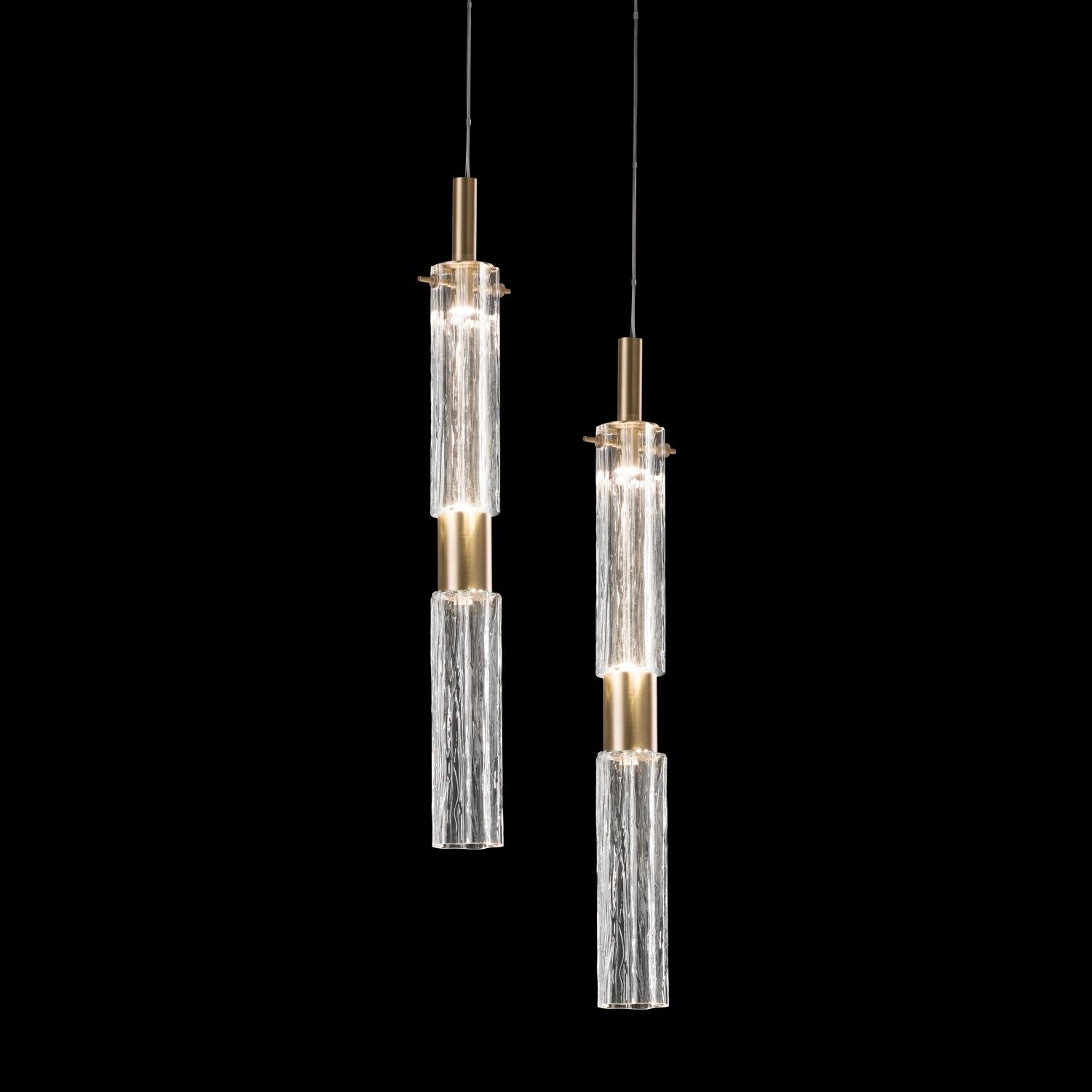 Потолочный светильник Drum Pendant Light - Transparent & Gold — Villari, кадр 3