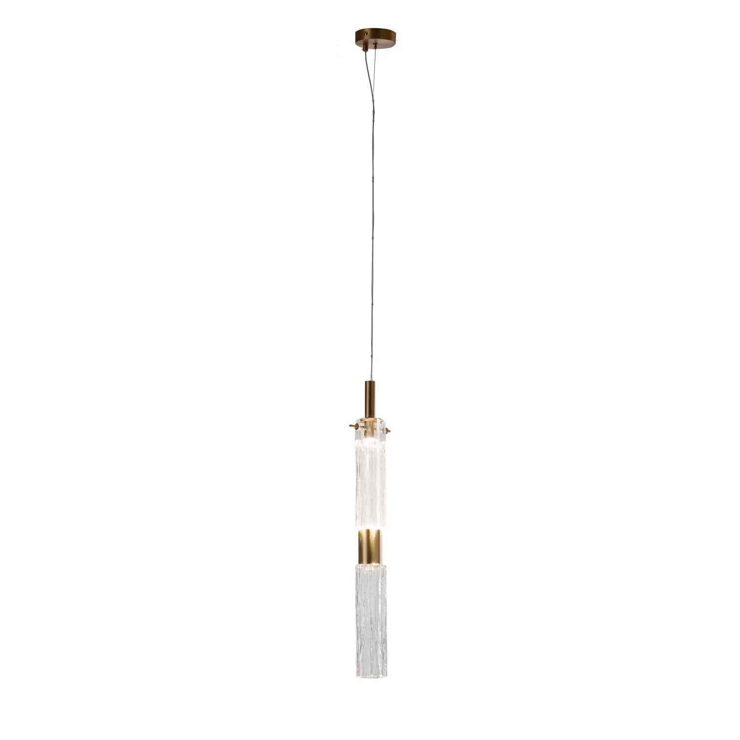 Потолочный светильник Drum Pendant Light - Transparent & Gold — Villari, кадр 5