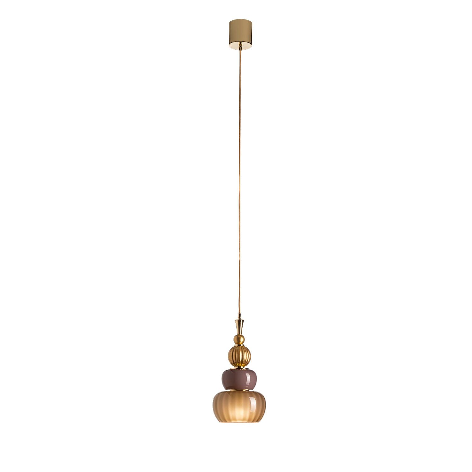 Потолочный светильник Ginevra Pendant Light - Brown & Gold — Villari, кадр 4