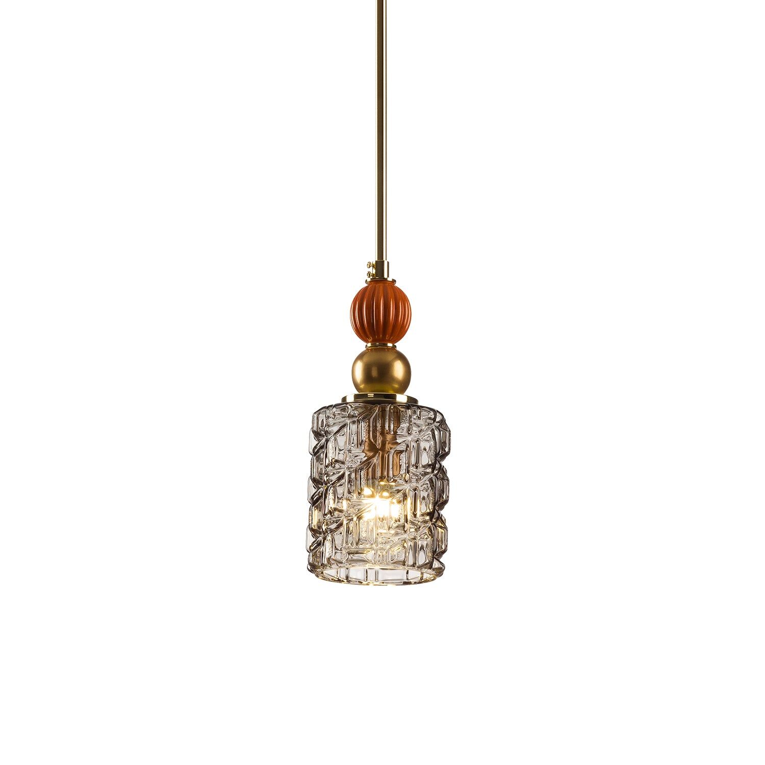 Ceiling lights Lolite Clotilde Pendant Light - Orange & Transparent — Villari, collection Свет