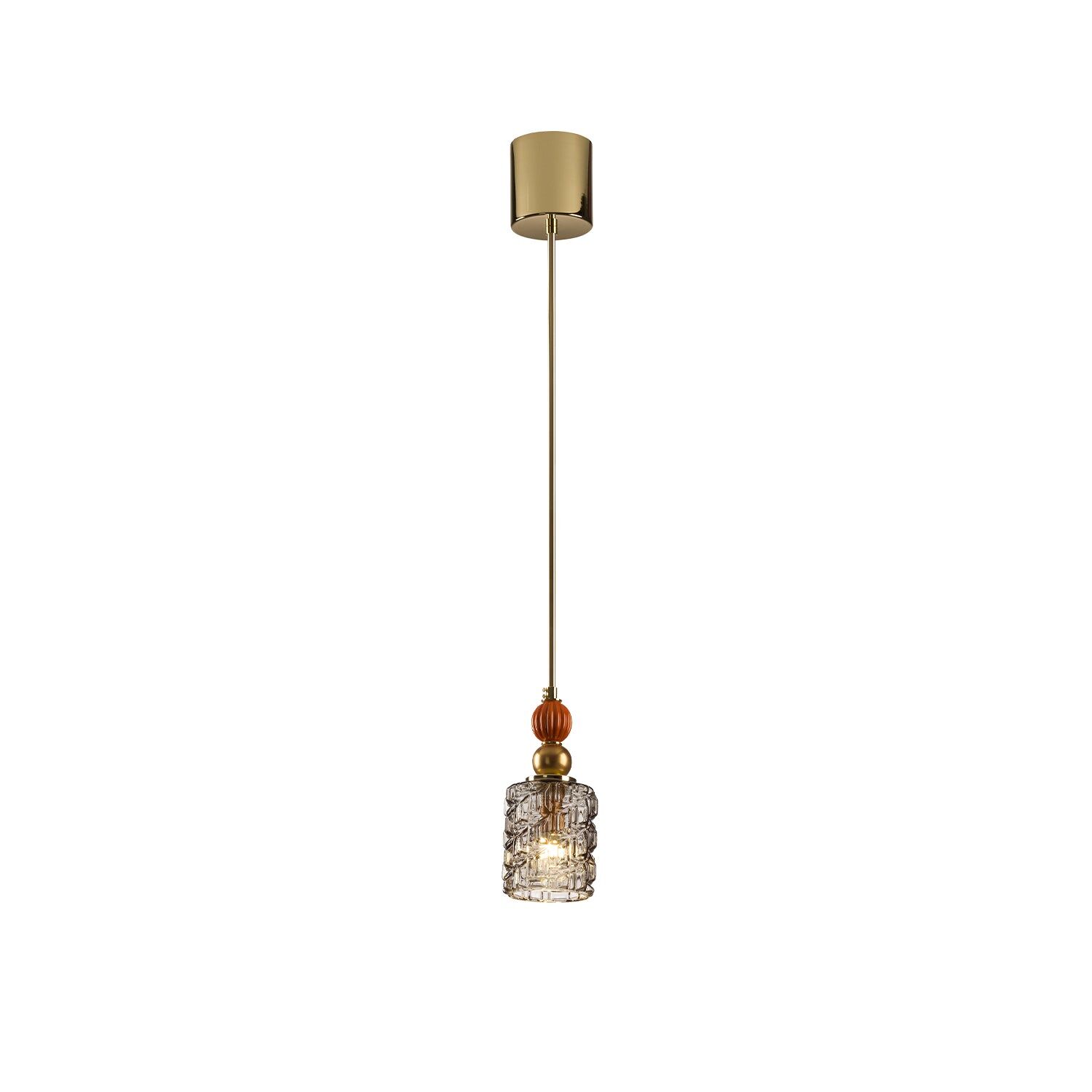 Потолочный светильник Lolite Clotilde Pendant Light - Orange & Transparent — Villari, кадр 3