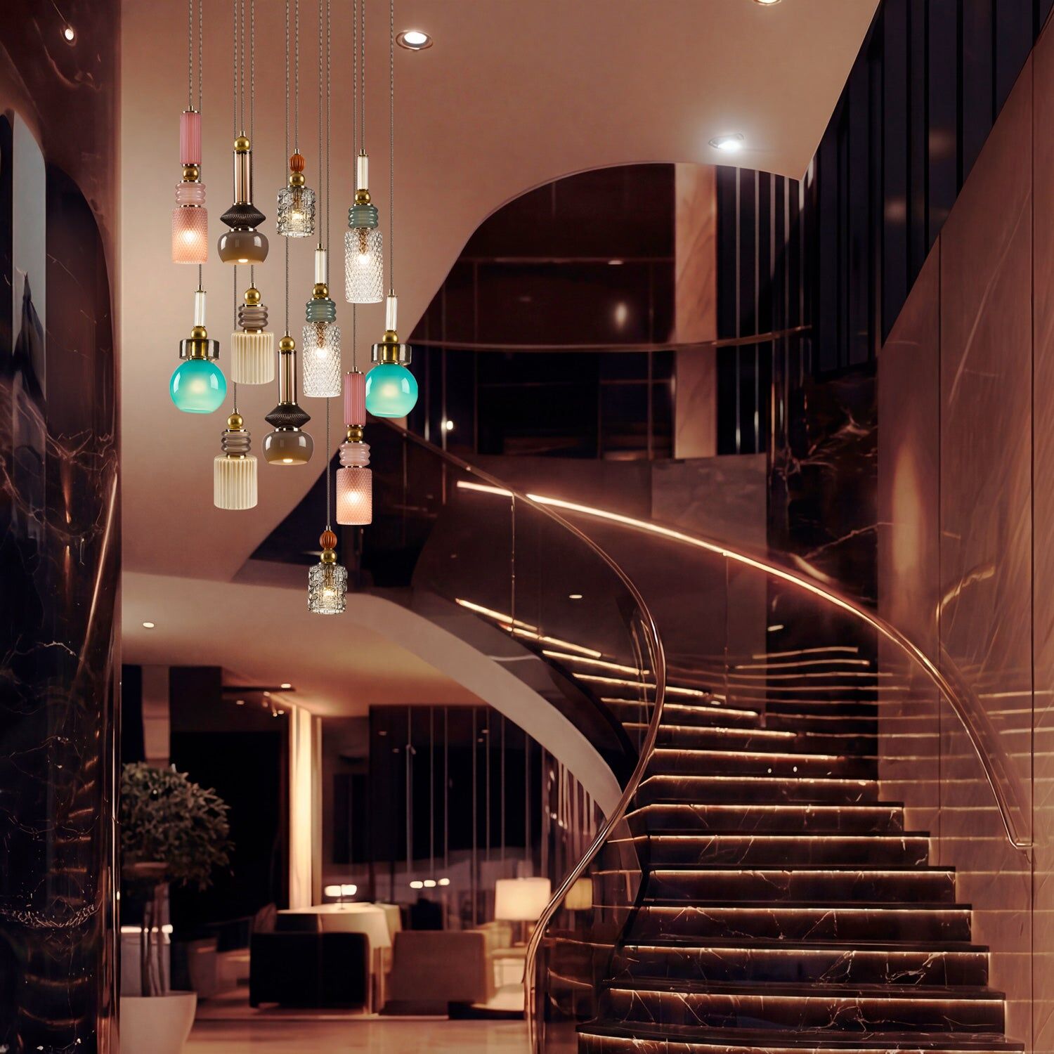 Потолочный светильник Lolite Josephine Pendant Light - Green & Transparent — Villari, кадр 2