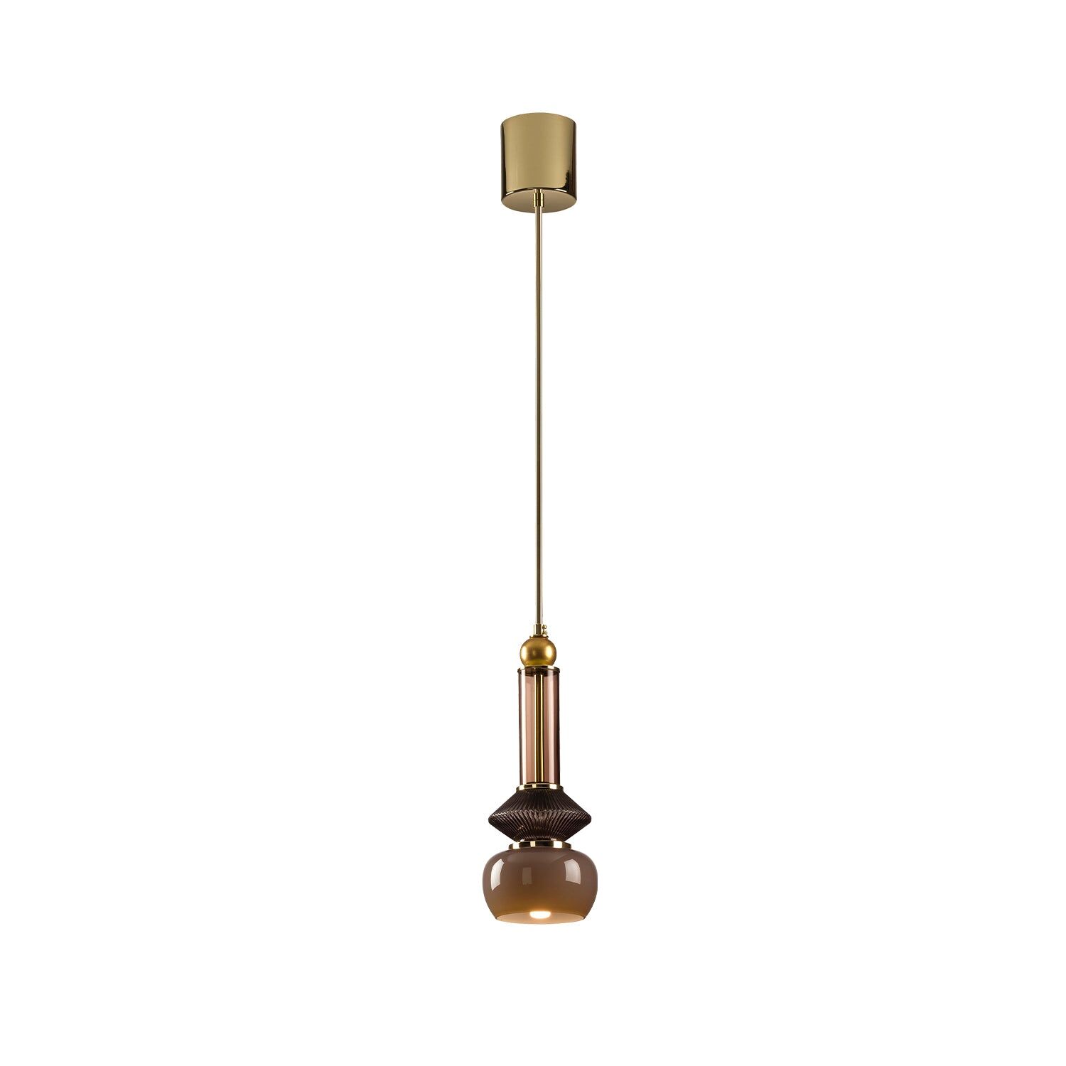 Потолочный светильник Lolite Marie Pendant Light - Brown & Transparent — Villari, кадр 3