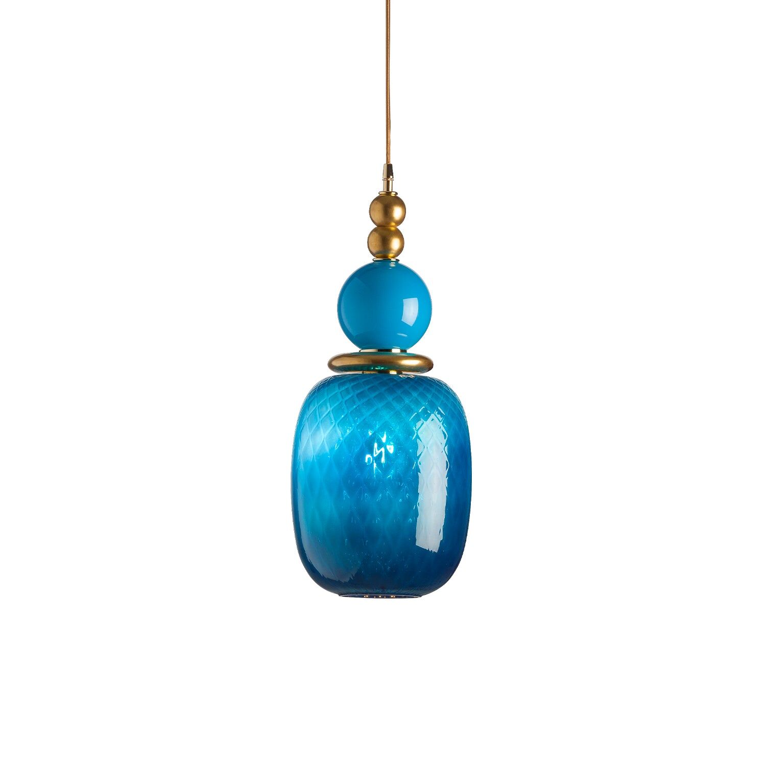 Ceiling lights Violette Pendant Light - Blue & Gold — Villari, collection Свет