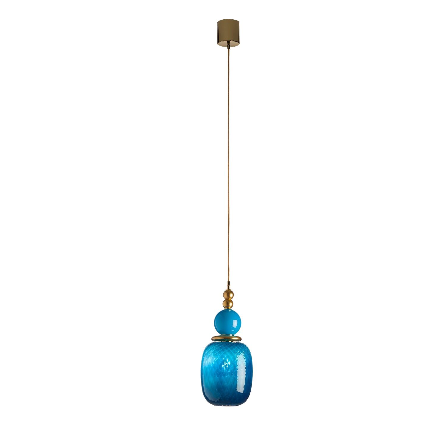 Потолочный светильник Violette Pendant Light - Blue & Gold — Villari, кадр 3