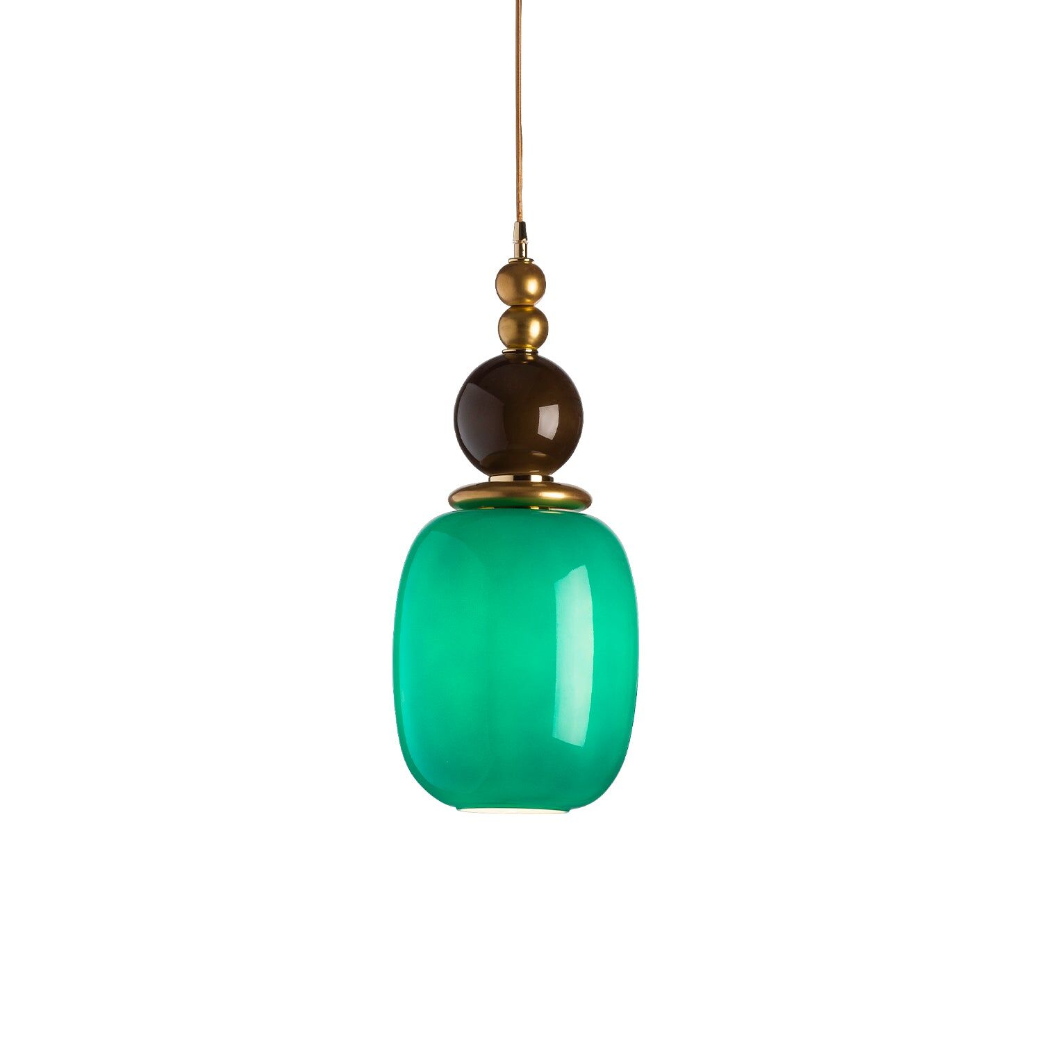 Ceiling lights Violette Pendant Light - Green & Gold — Villari, collection Свет