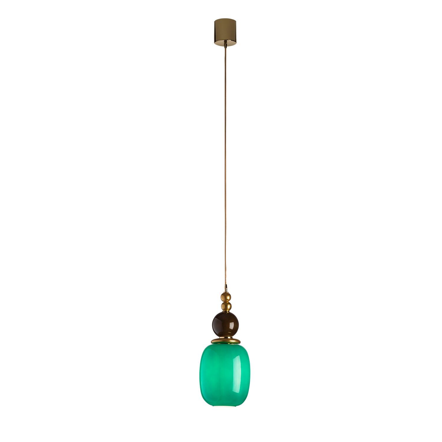 Потолочный светильник Violette Pendant Light - Green & Gold — Villari, кадр 3