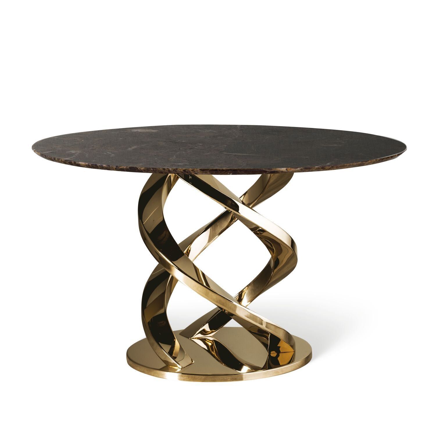 Dining tables Cerberus Dining Table - Dark Emperador & Gold — Villari, collection Мебель