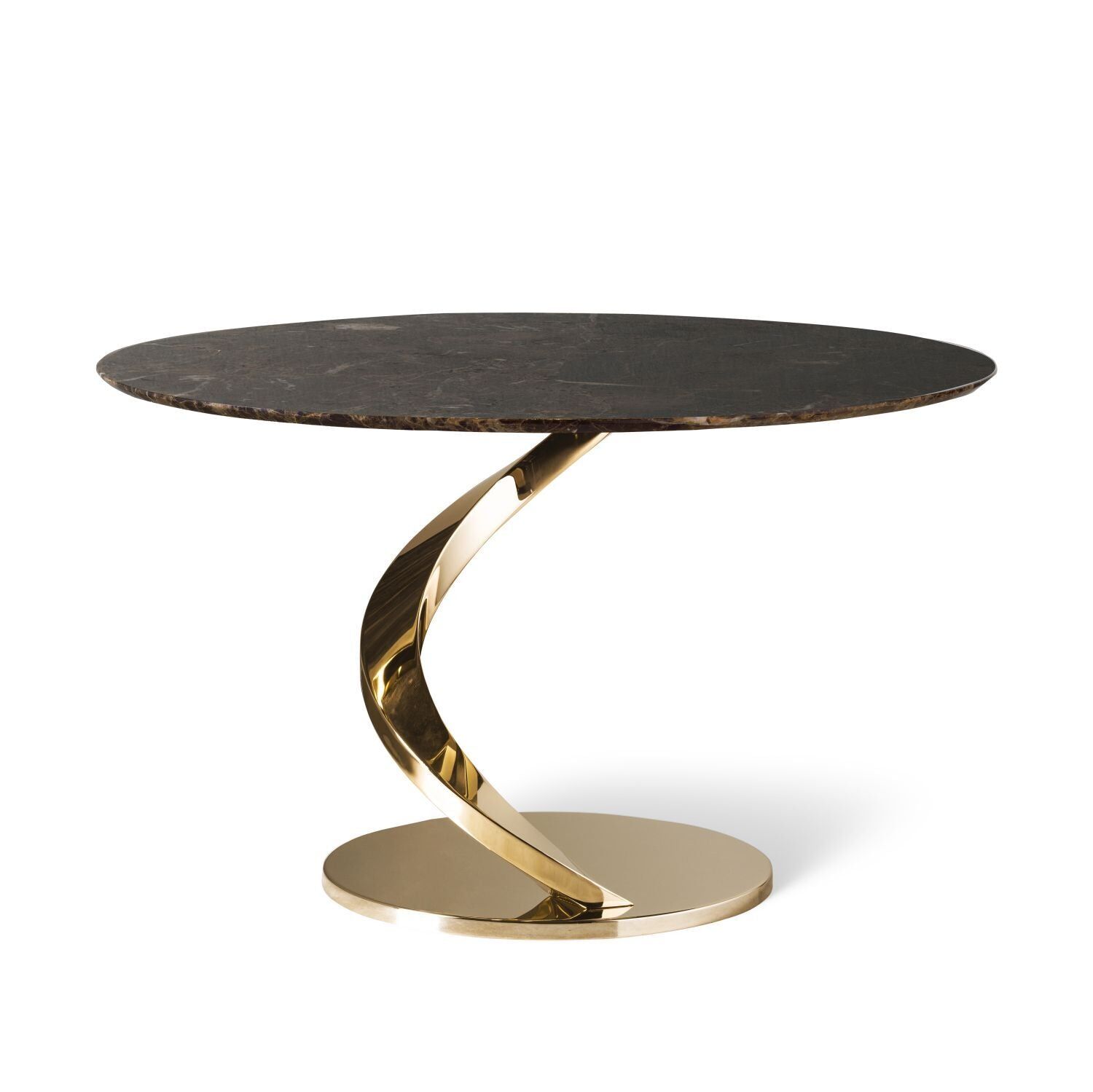 Dining tables Wave Dining Table - Dark Emperador & Gold — Villari, collection Мебель