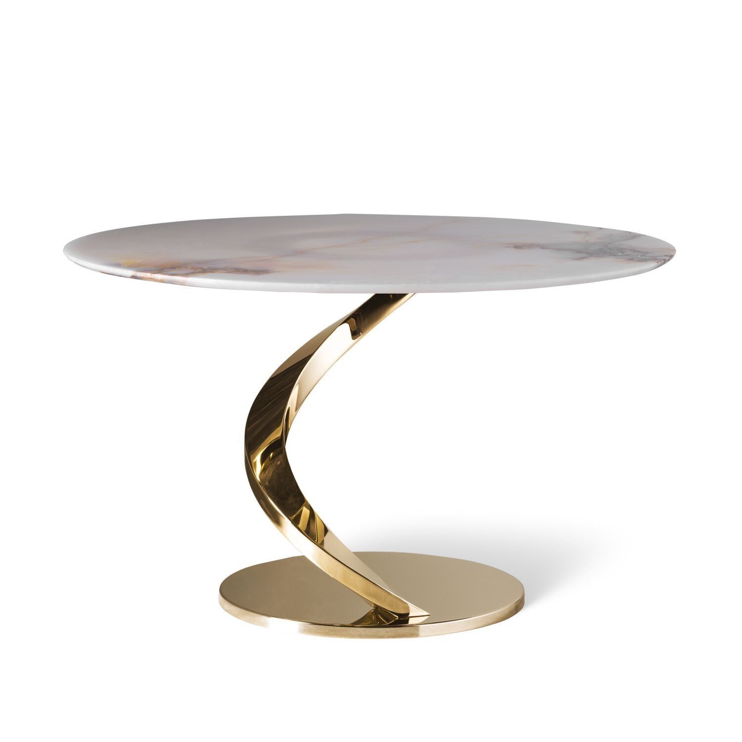 Dining tables Wave Dining Table - Onyx Gold & Gold — Villari, collection Мебель