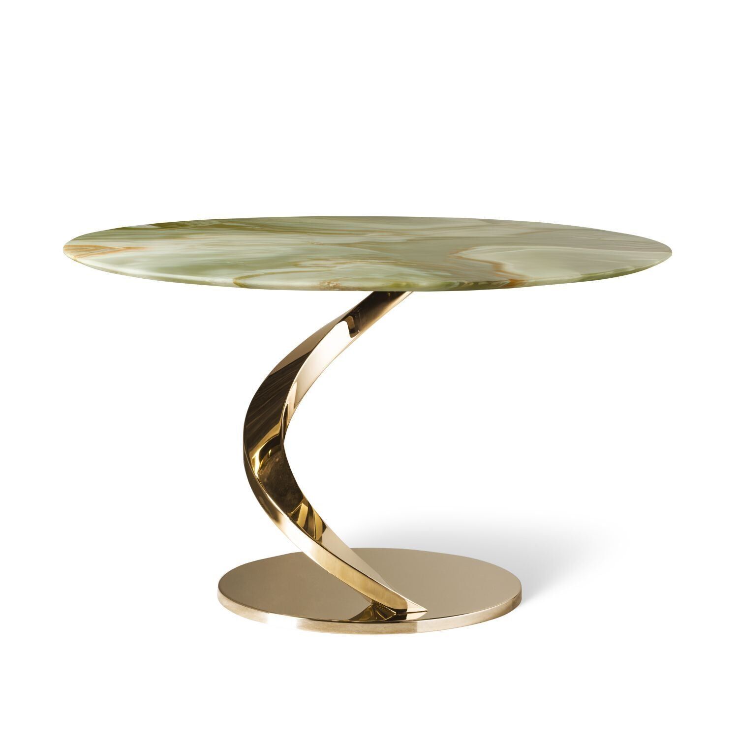 Dining tables Wave Dining Table - Onyx Green & Gold — Villari, collection Мебель