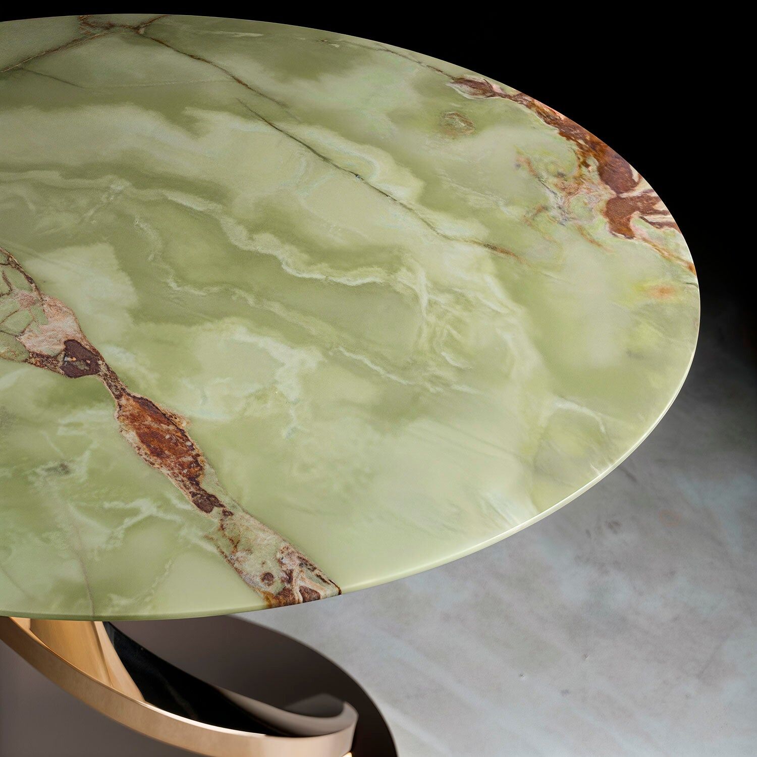 Обеденный стол Wave Dining Table - Onyx Green & Gold — Villari, кадр 2