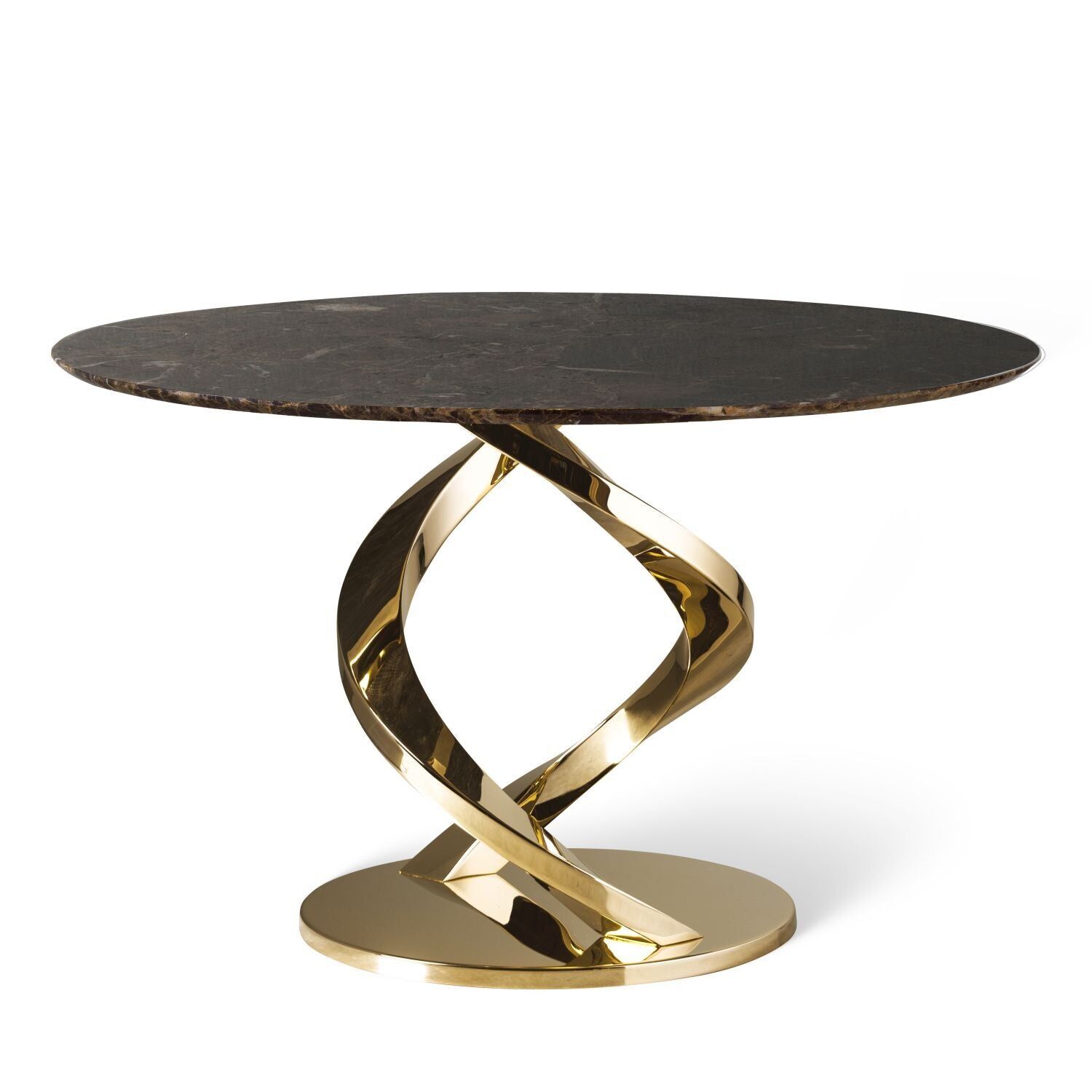 Dining tables Woman Dining Table - Dark Emperador & Gold — Villari, collection Мебель