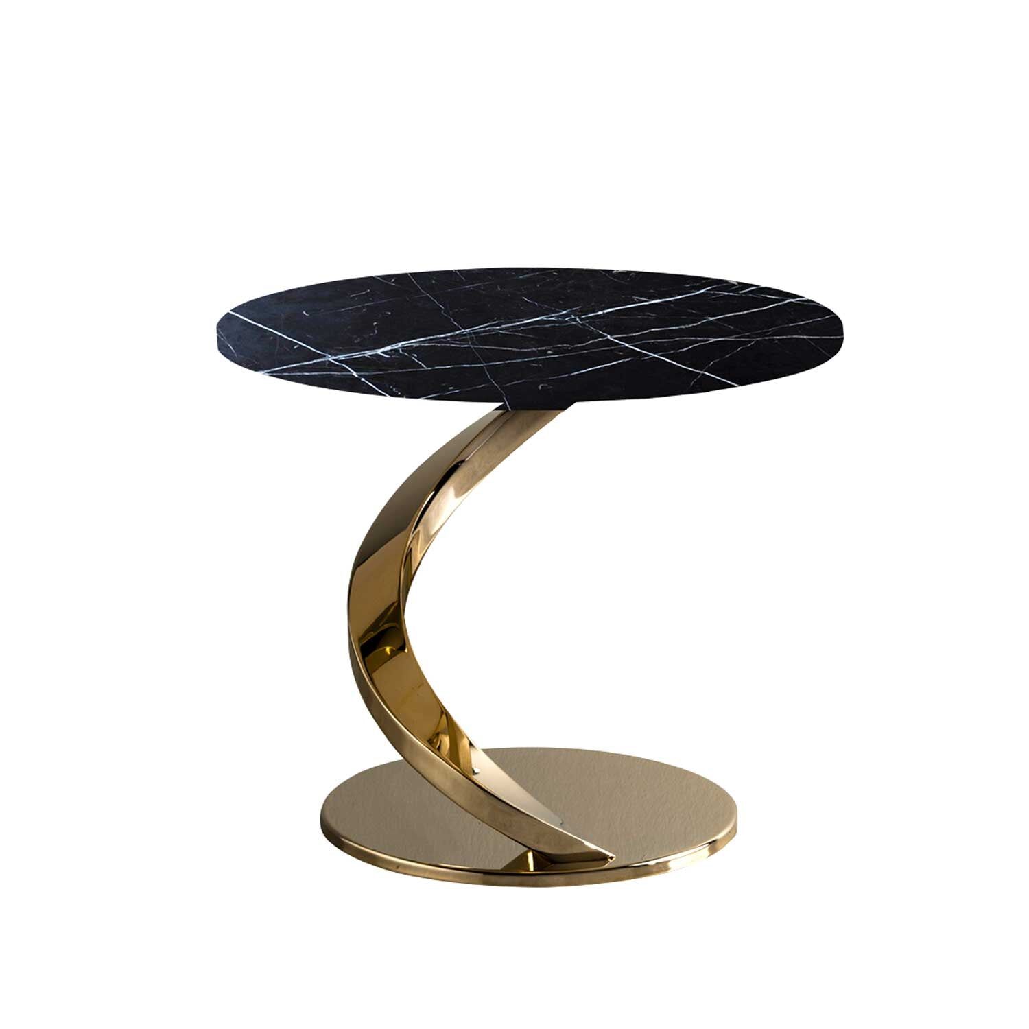 Журнальный стол Wave Coffee Table - Black Marquinia & Gold — Villari, коллекция Мебель