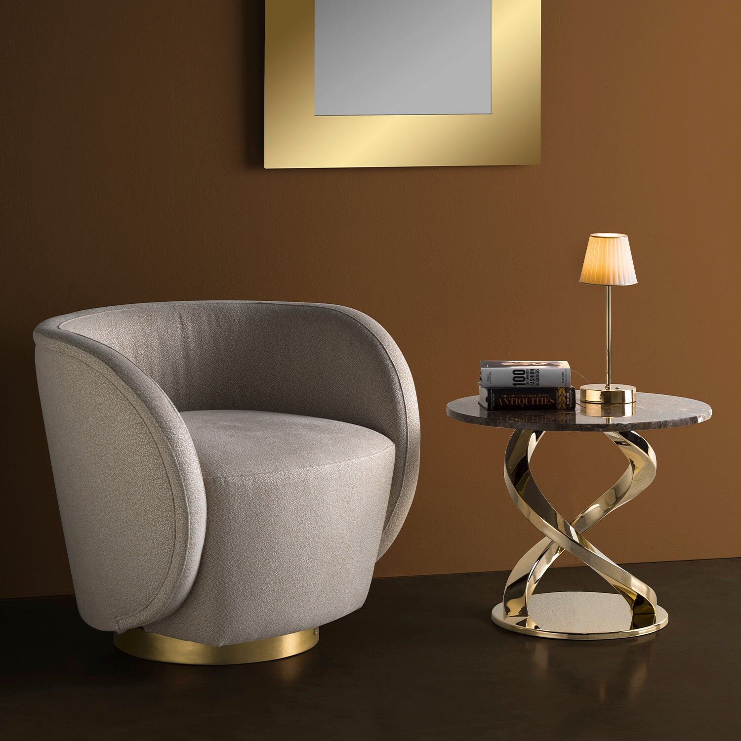 Журнальный стол Woman Coffee Table - Dark Emperador & Gold — Villari, кадр 2