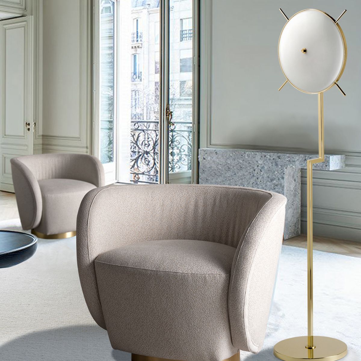 Торшер Venusia Floor Lamp - Gold — Villari, кадр 3