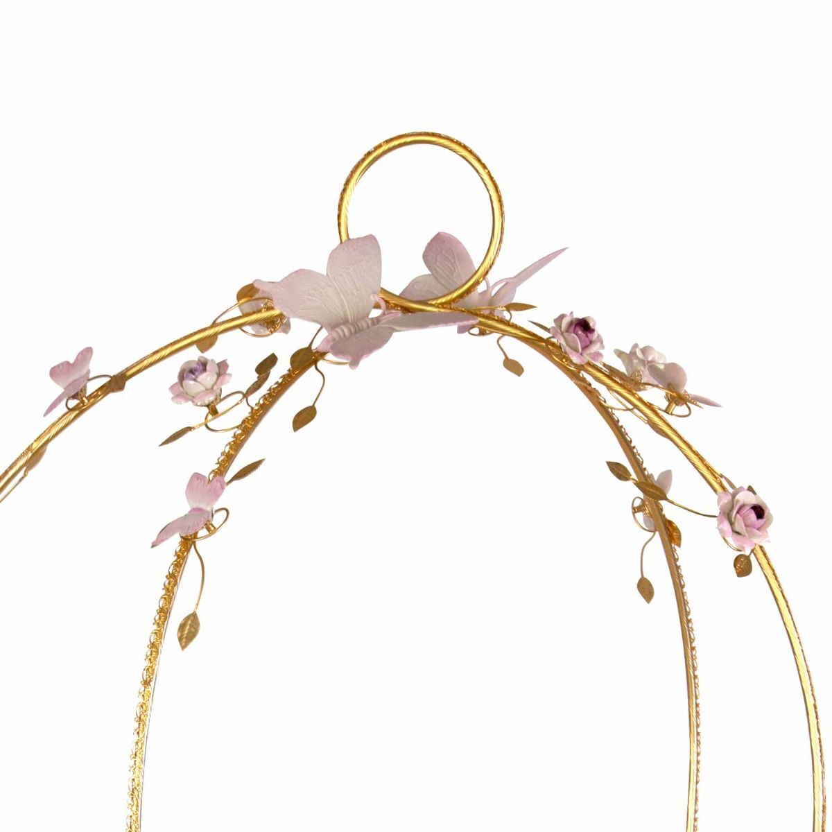 Тумба Butterfly Tea Trolley - Pink & Gold — Villari, кадр 2