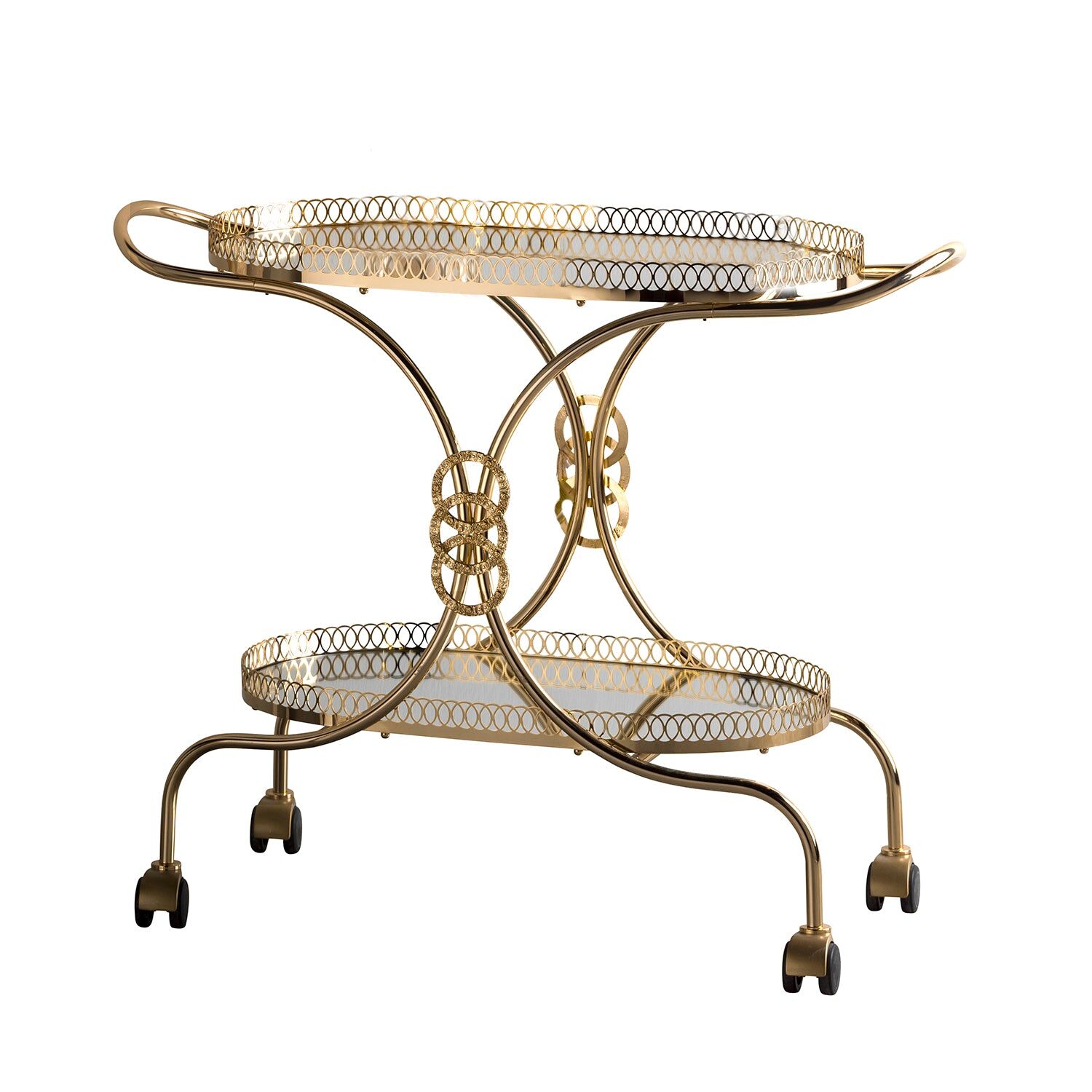 Bedside tables New York Tea Trolley - Gold — Villari, collection Мебель