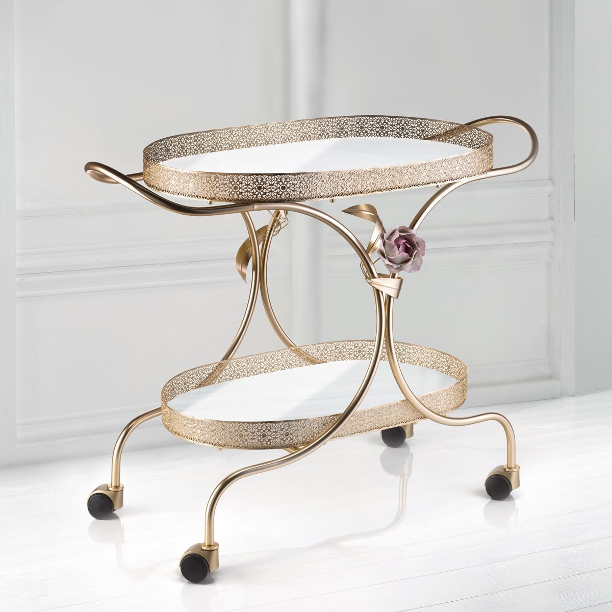 Тумба Peony Tea Trolley - Pink & Gold — Villari, кадр 4