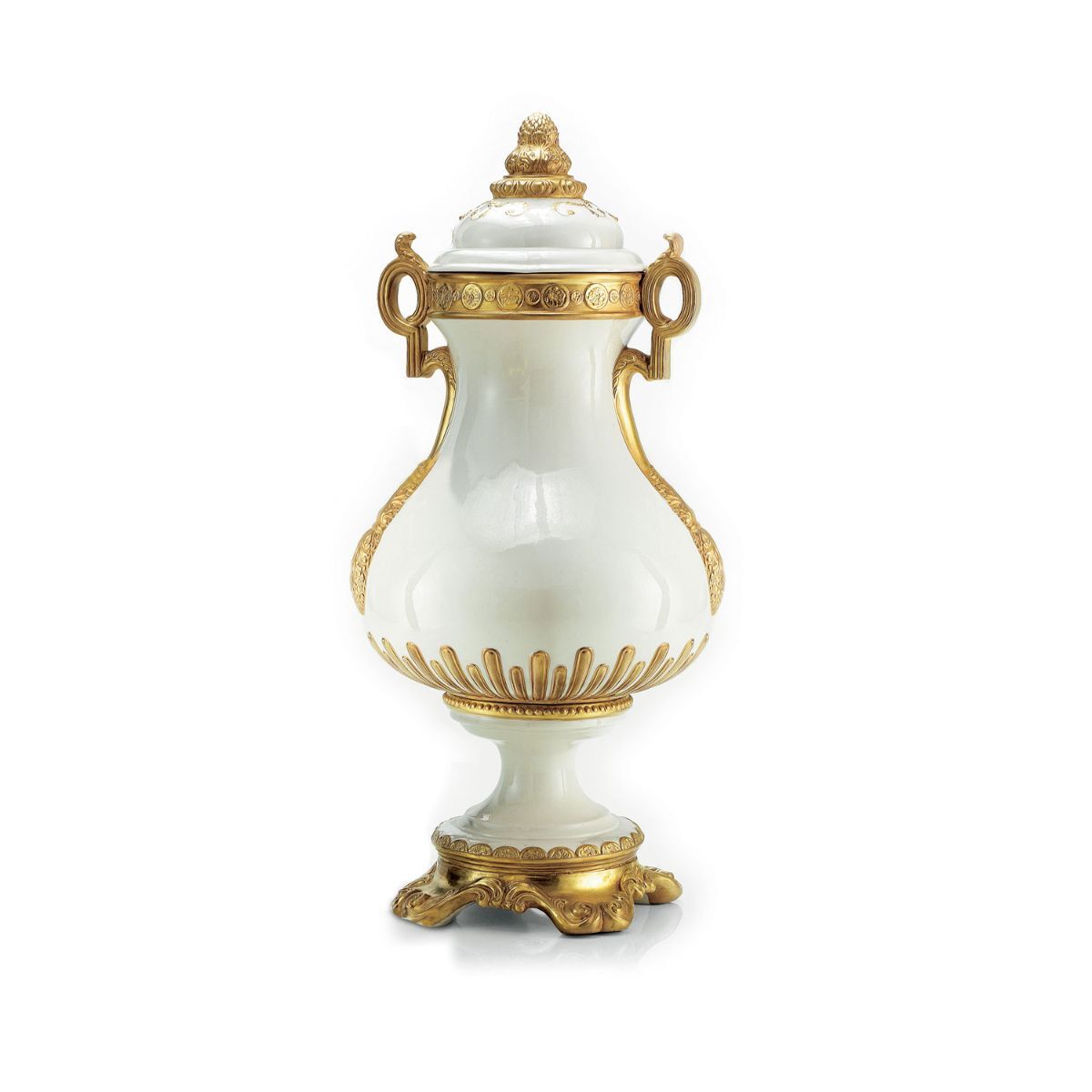 Vases Baroque Heritage Potiche Vase - White & Gold — Villari, collection Декор