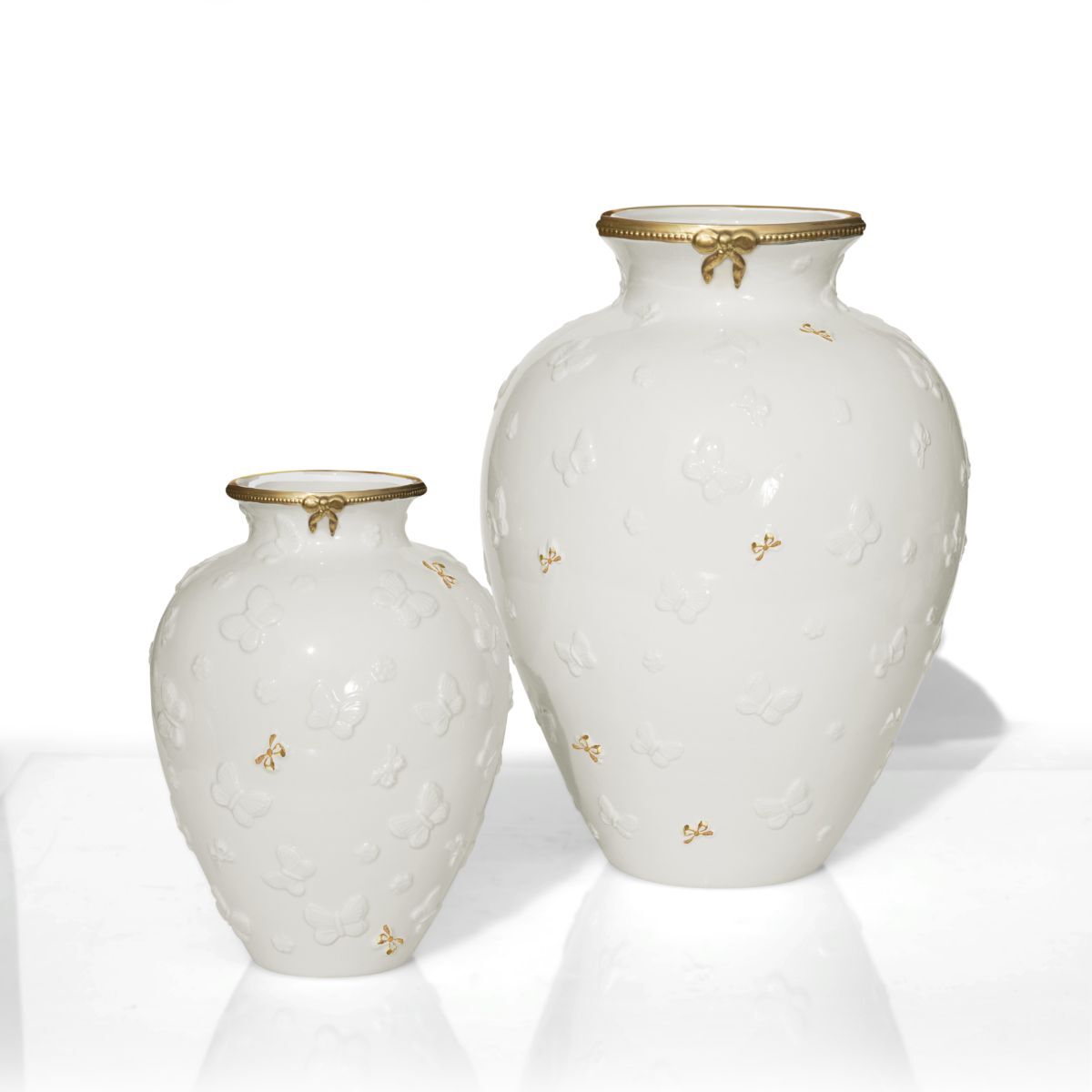 Ваза Butterfly Small Vase - White & Gold — Villari, кадр 2