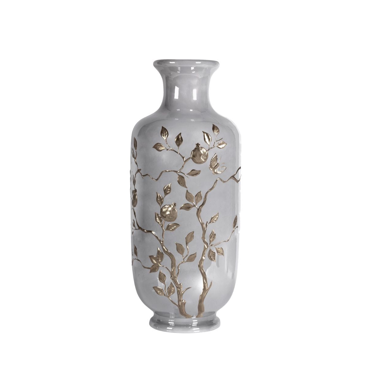 Vases Dafne Small Vase - Pearly Grey & Platinum — Villari, collection Декор