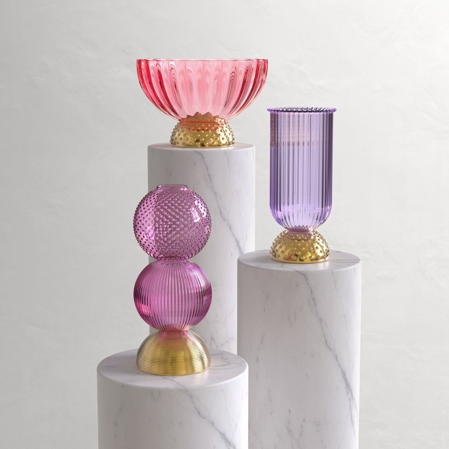 Ваза Double Graal By Emanuele Pangrazi - Lilac — Villari, кадр 3