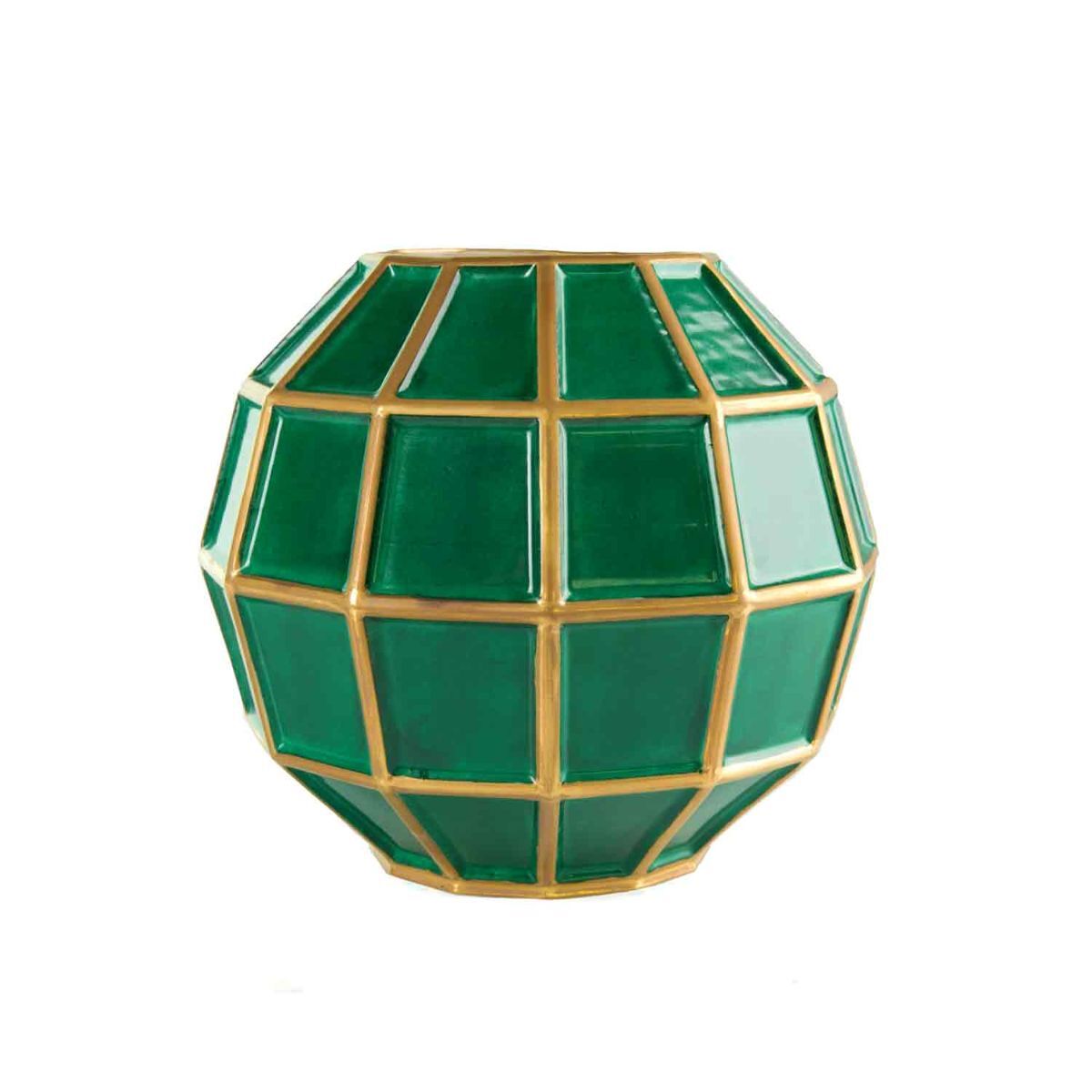 Vases Leonardo Vase - Emerald & Gold — Villari, collection Декор