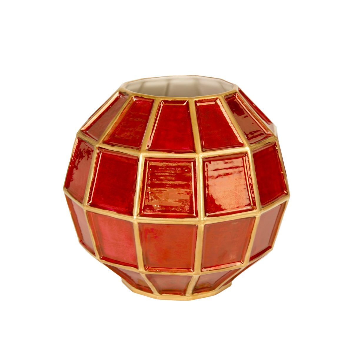 Vases Leonardo Vase - Pearly Red & Gold — Villari, collection Декор