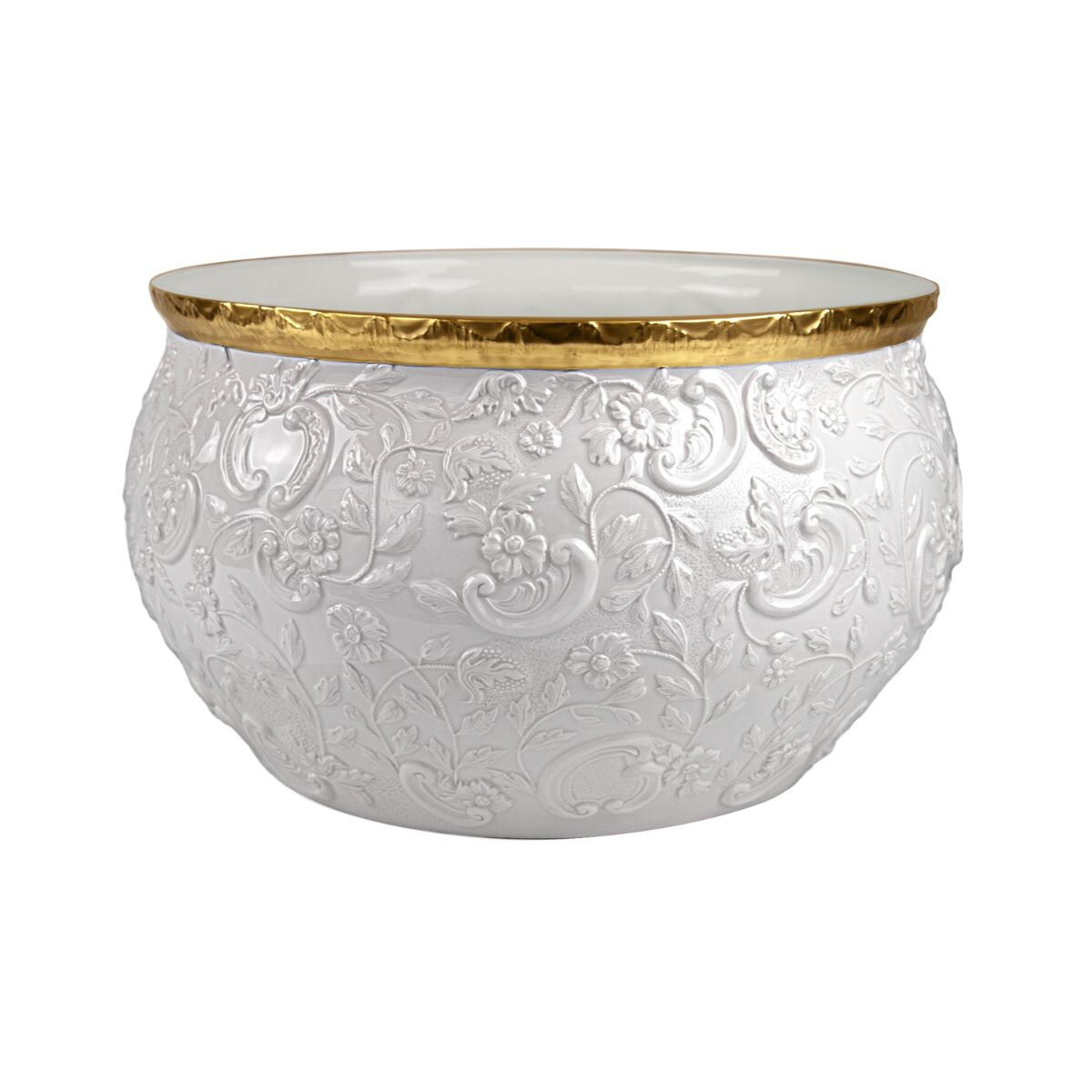Vases Taormina Large Cachepot - White & Gold — Villari, collection Декор