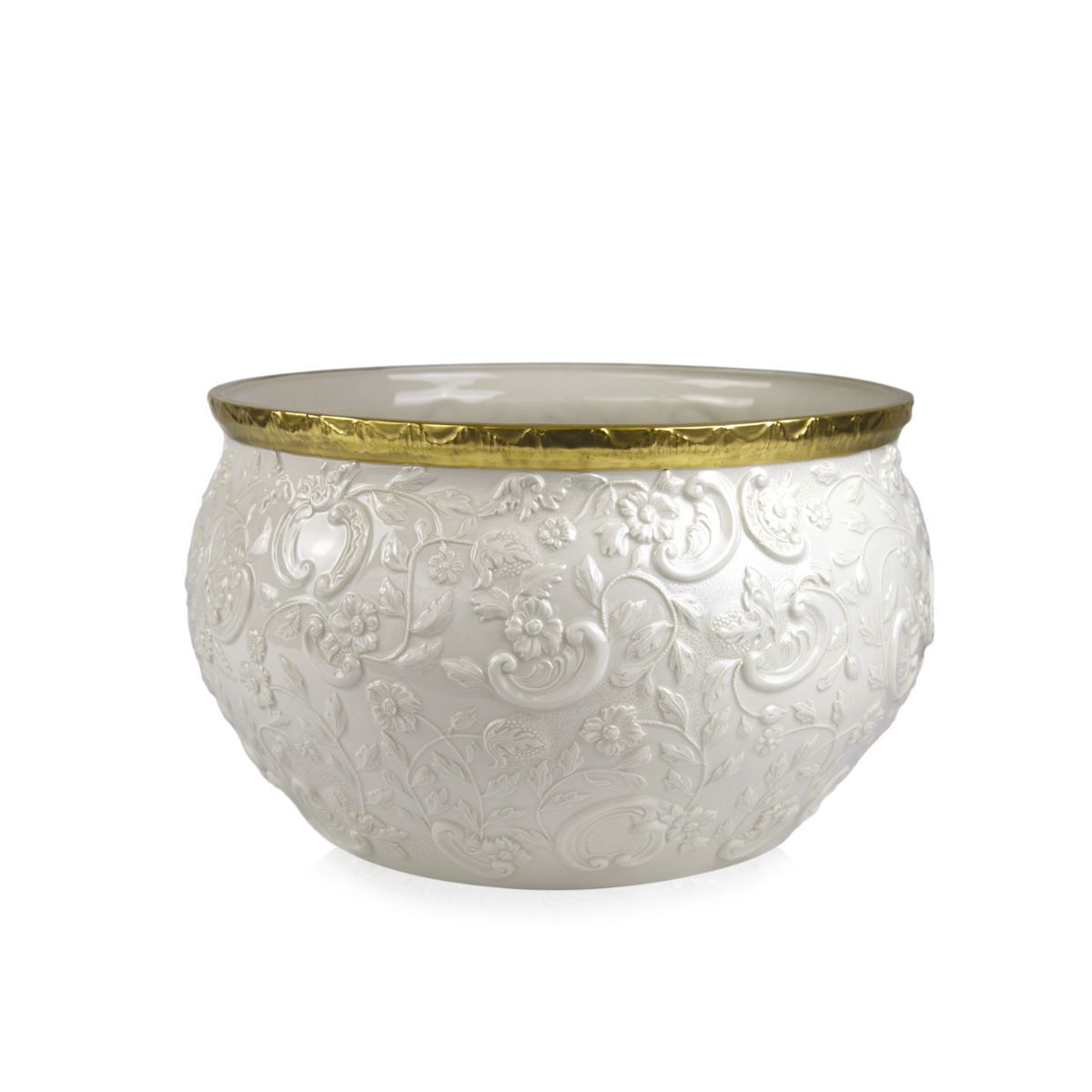 Ваза Taormina Large Cachepot - White & Gold — Villari, кадр 2