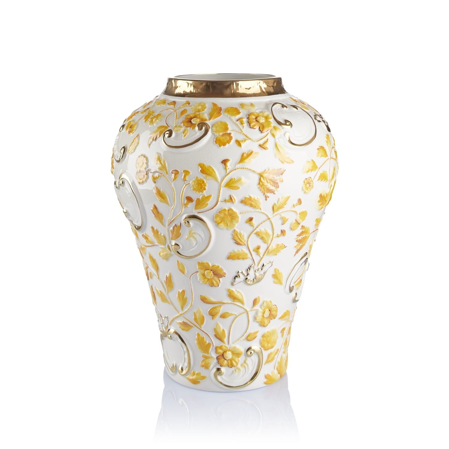 Vases Taormina Large Vase - Zafferano & Gold — Villari, collection Декор