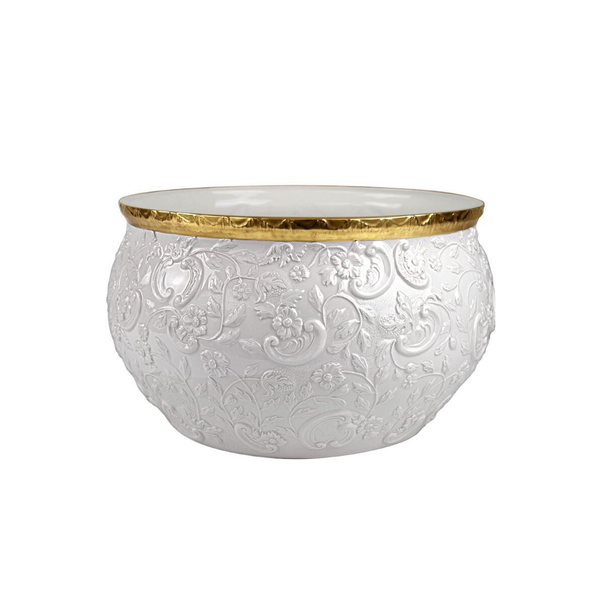 Vases Taormina Medium Cachepot - White & Gold — Villari, collection Декор