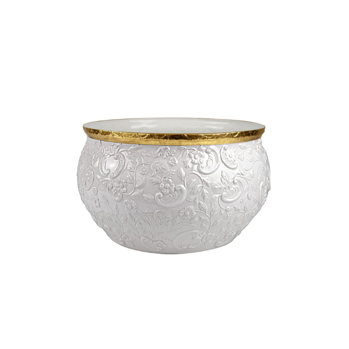 Vases Taormina Small Cachepot - White & Gold — Villari, collection Декор