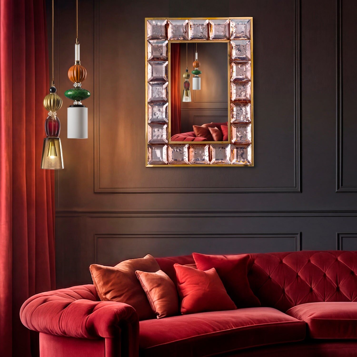 Зеркало Adamant Small Mirror - Pink — Villari, кадр 2
