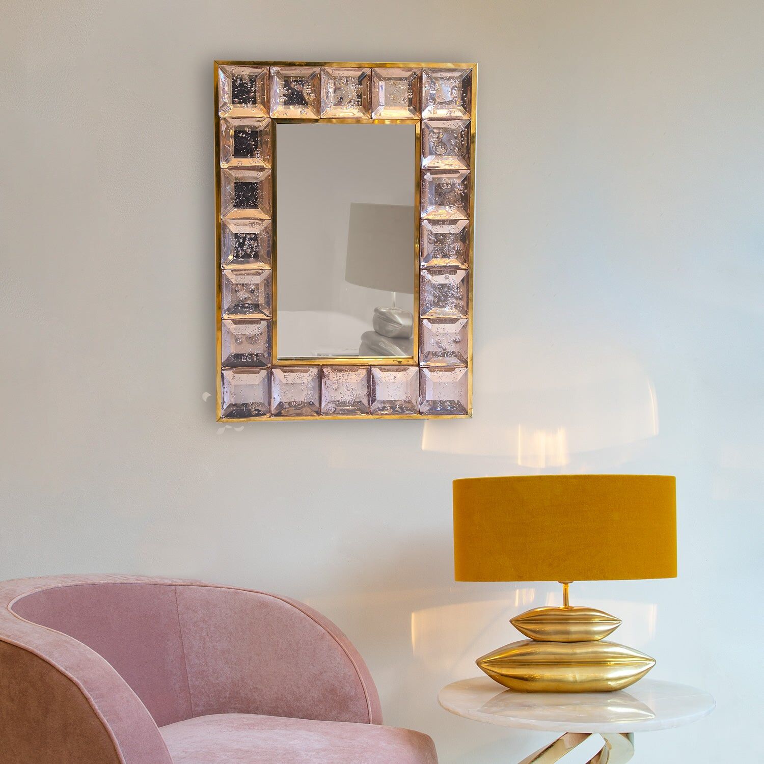 Зеркало Adamant Small Mirror - Pink — Villari, кадр 5