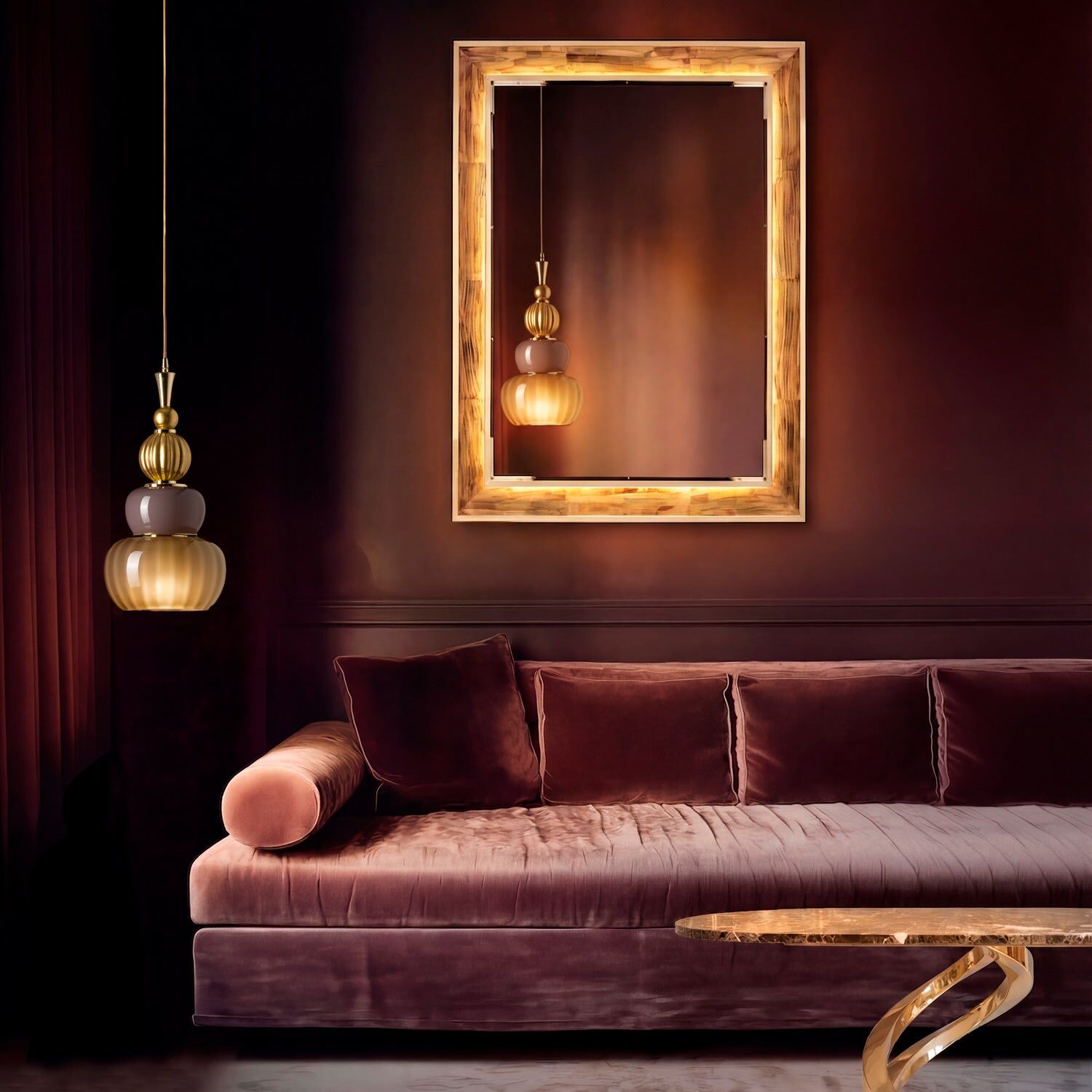 Зеркало Alessandro Mirror - Gold — Villari, кадр 2