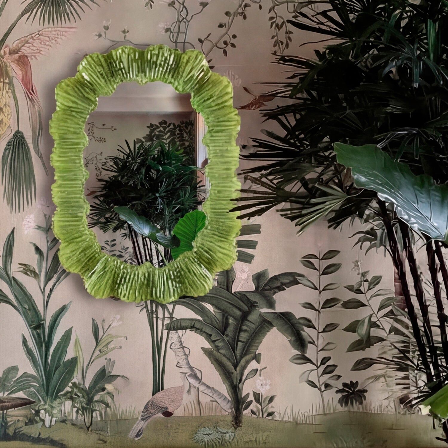 Зеркало Laguna Small Mirror - Olive Green — Villari, кадр 2